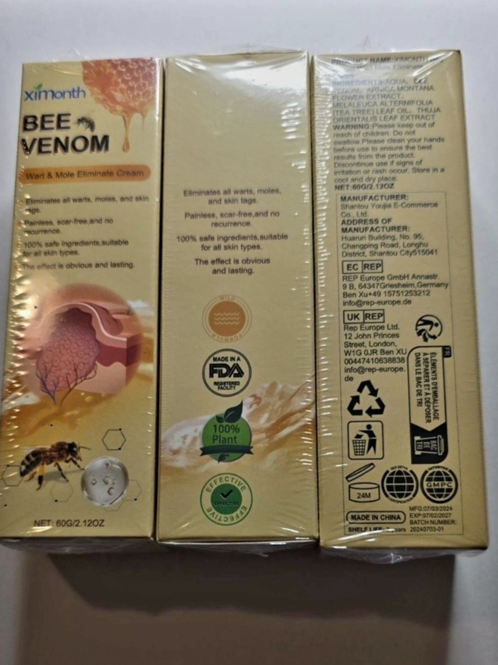 Bee Venom Wart & Mole Cream